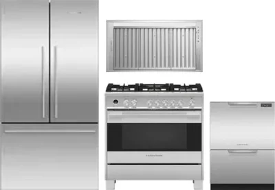 4 Piece Package Includes Refrigerator, Range, Hood And Dishwasher